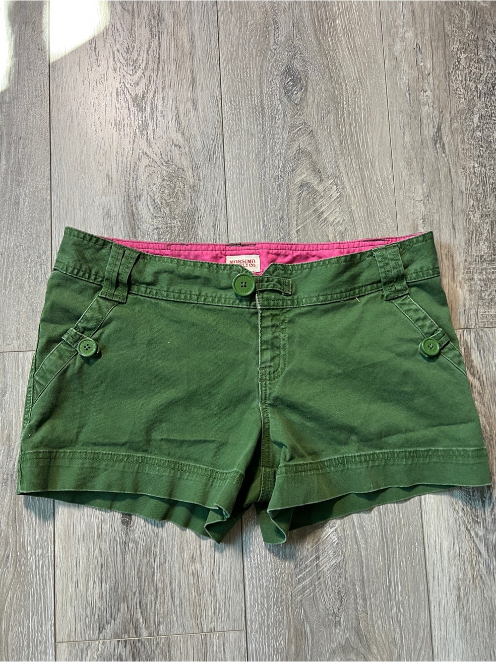 Mossimo Women's Green and Khaki Y2K Shorts